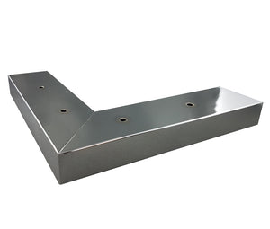 Corner Leg Socket 1 Inch L-Shaped Corner Leg (Chrome) | Plas-Spike | Plas-Spike Products